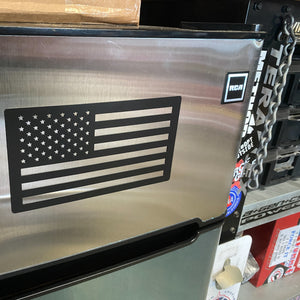American Flag Magnet on Refrigerator
