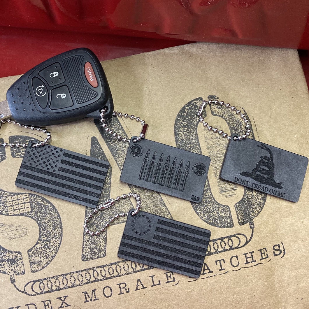 Willys, Jeep Key, Mini Morale Tags, Gadsden Flag, American Flag, Betsy Ross Flag, 556 Jeep Grill, Say Again Over Keychain