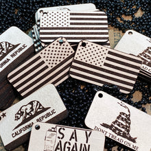 Load image into Gallery viewer, SAO - American Flag Mini Morale Tag (Keychain) [REVERSED]
