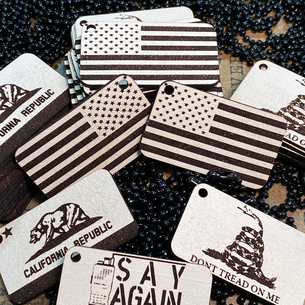 SAO - American Flag Mini Morale Tag (Keychain)